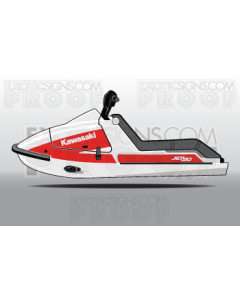 Kawasaki Jet Ski X2 Generation1 Graphic Kit - EK0007X2G1