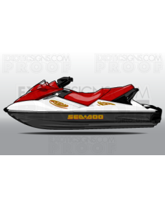 SEADOO GTX/WAKE GENERATION 3 - 2002 TO 2009 - GRAPHIC KIT - ES0009TEC