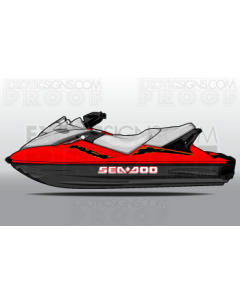 SEADOO GTX/WAKE GENERATION 3 - 2002 TO 2009 - GRAPHIC KIT - ES0011TEC