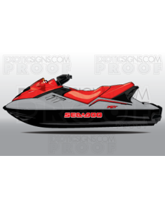 SEADOO RXT/WAKE GENERATION 3 - 2005 TO 2009 - GRAPHIC KIT - ES0002RXT