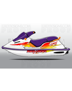 SEADOO SP, SPI, SPX, XP GENERATION 2 - 1994 TO 1999 - GRAPHIC KIT - ES0024SPX