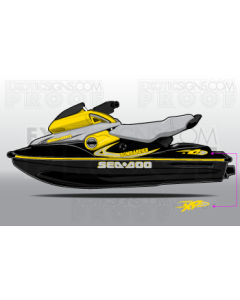 SEADOO XP GENERATION 3 - 1997 TO 2004 - GRAPHIC KIT - ES0006XP2