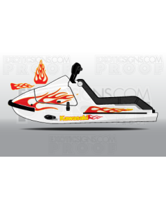 Kawasaki Jet Ski X2 Generation1 Graphic Kit - EK0002X2G1